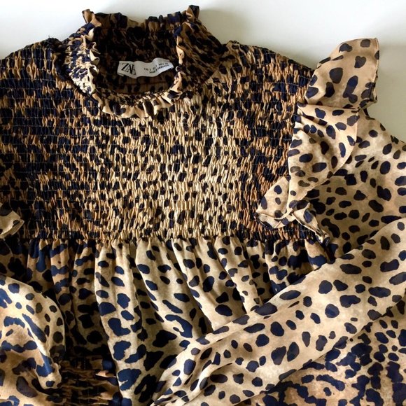 Zara - Leopard print Baby Doll Dress - XS/S - Picture 2 of 9